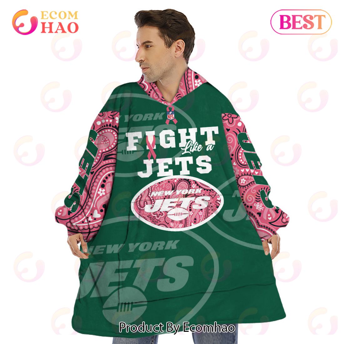 New York Jets Crucial Catch Custom Your Name & Number Breast Cancer  Awareness Month 3D Hoodie - Ecomhao Store