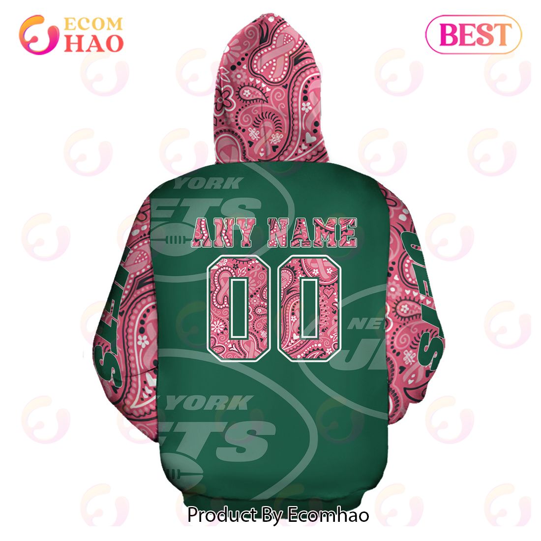 New York Jets Crucial Catch Custom Your Name & Number Breast Cancer  Awareness Month 3D Hoodie - Ecomhao Store