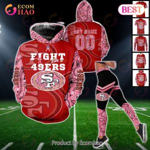 San Francisco 49ers Crucial Catch Custom Your Name & Number Breast Cancer Awareness Month 3D Hoodie