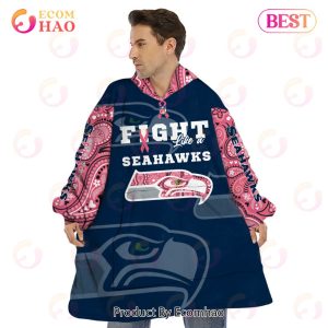 Seattle Seahawks Crucial Catch Custom Your Name & Number Breast Cancer Awareness Month 3D Hoodie