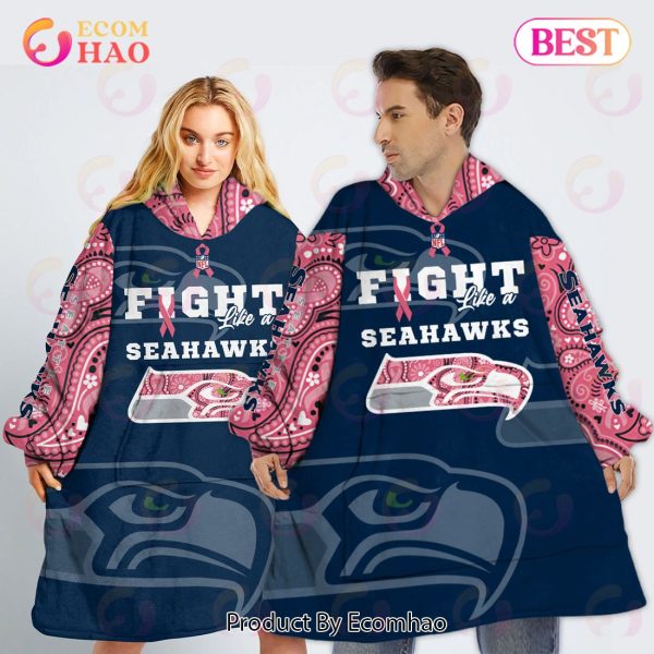 Seattle Seahawks Crucial Catch Custom Your Name & Number Breast Cancer Awareness Month 3D Hoodie