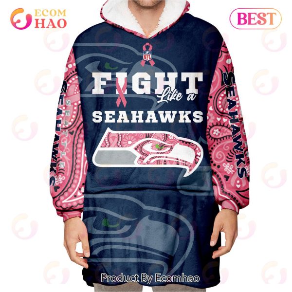 Seattle Seahawks Crucial Catch Custom Your Name & Number Breast Cancer Awareness Month 3D Hoodie
