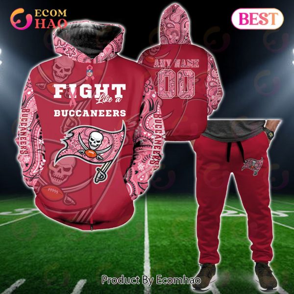 Tampa Bay Buccaneers Crucial Catch Custom Your Name & Number Breast Cancer Awareness Month 3D Hoodie