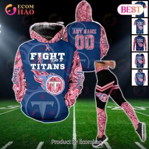 Tennessee Titans Crucial Catch Custom Your Name & Number Breast Cancer Awareness Month 3D Hoodie