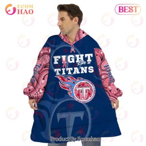 Tennessee Titans Crucial Catch Custom Your Name & Number Breast Cancer Awareness Month 3D Hoodie