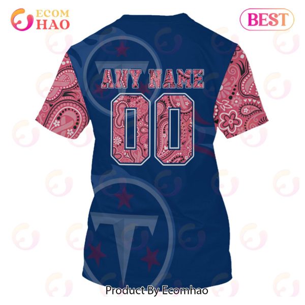 Tennessee Titans Crucial Catch Custom Your Name & Number Breast Cancer Awareness Month 3D Hoodie