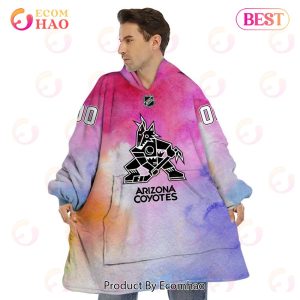 Arizona Coyotes Custom Your Name & Number Breast Cancer Awareness Month 3D Hoodie