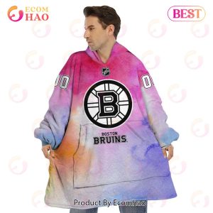 Boston Bruins Custom Your Name & Number Breast Cancer Awareness Month 3D Hoodie