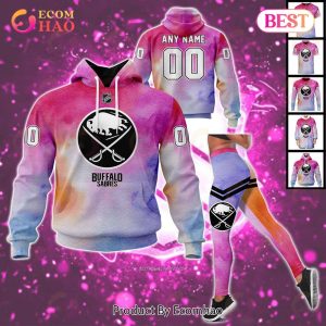 Buffalo Sabres Custom Your Name & Number Breast Cancer Awareness Month 3D Hoodie