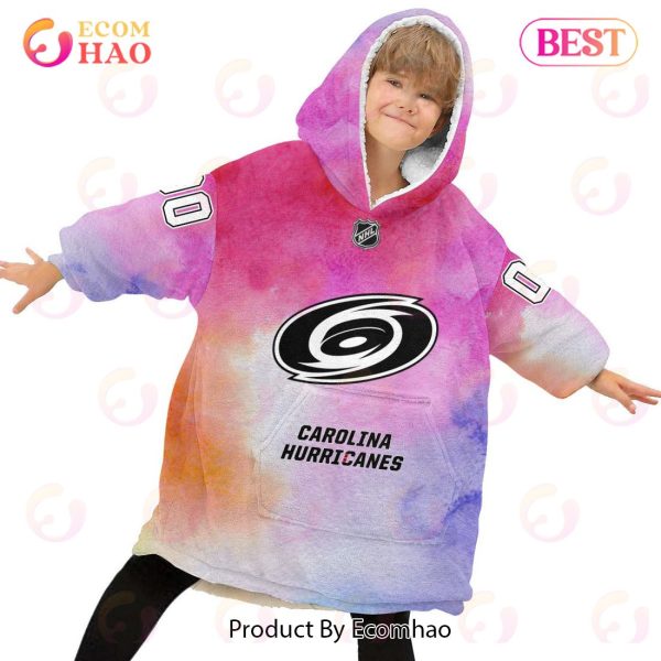 Carolina Hurricanes Custom Your Name & Number Breast Cancer Awareness Month 3D Hoodie