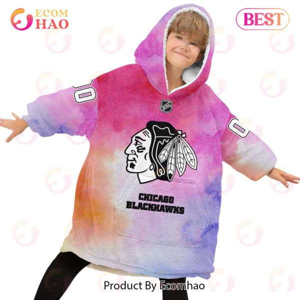 Chicago Blackhawks Custom Your Name & Number Breast Cancer Awareness Month 3D Hoodie