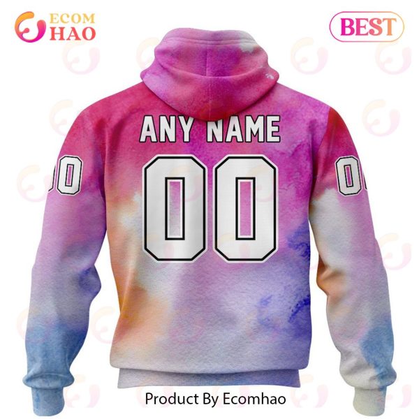 Detroit Red Wings Custom Your Name & Number Breast Cancer Awareness Month 3D Hoodie