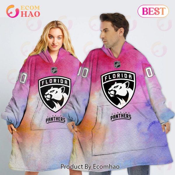 Florida Panthers Custom Your Name & Number Breast Cancer Awareness Month 3D Hoodie