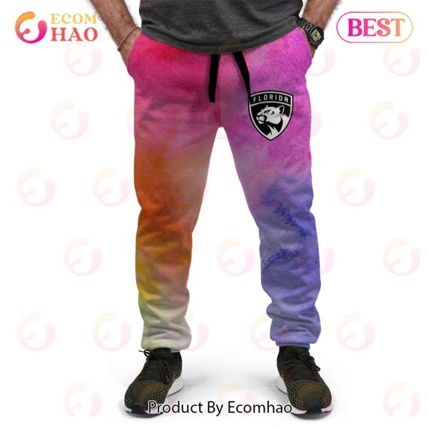 Florida Panthers Custom Your Name & Number Breast Cancer Awareness Month 3D Hoodie