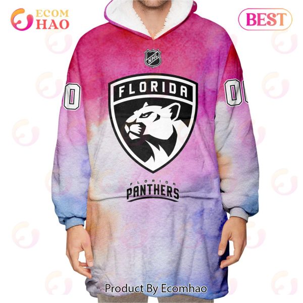 Florida Panthers Custom Your Name & Number Breast Cancer Awareness Month 3D Hoodie