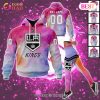Florida Panthers Custom Your Name & Number Breast Cancer Awareness Month 3D Hoodie