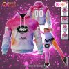 Nashville Predators Custom Your Name & Number Breast Cancer Awareness Month 3D Hoodie