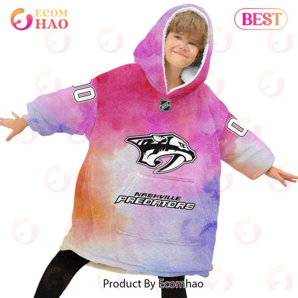 Nashville Predators Custom Your Name & Number Breast Cancer Awareness Month 3D Hoodie