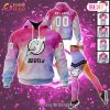Nashville Predators Custom Your Name & Number Breast Cancer Awareness Month 3D Hoodie