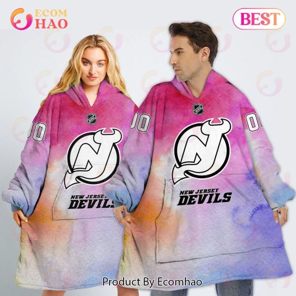 New Jersey Devils Custom Your Name & Number Breast Cancer Awareness Month 3D Hoodie