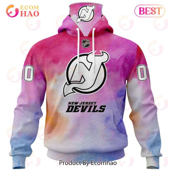 New Jersey Devils Custom Your Name & Number Breast Cancer Awareness Month 3D Hoodie