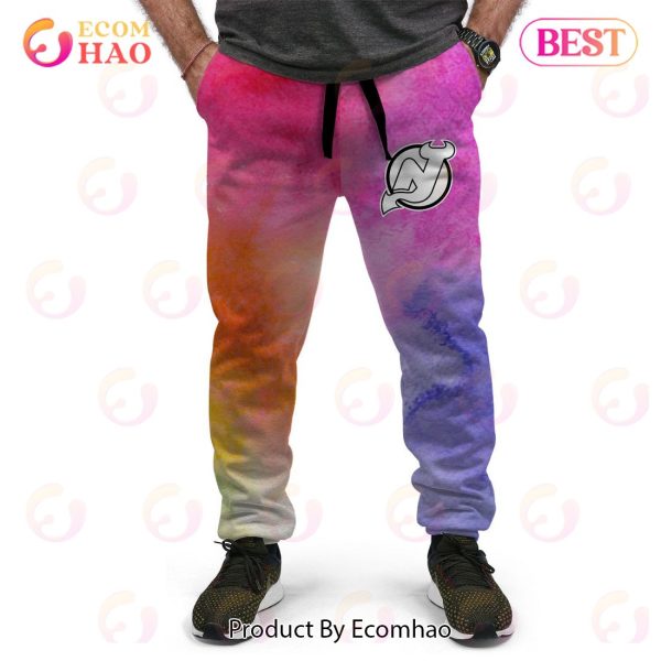 New Jersey Devils Custom Your Name & Number Breast Cancer Awareness Month 3D Hoodie