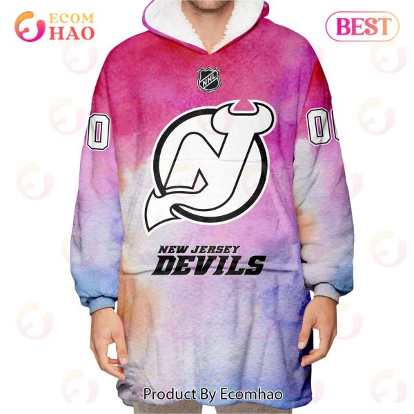 New Jersey Devils Custom Your Name & Number Breast Cancer Awareness Month 3D Hoodie