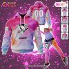 San Jose Sharks Custom Your Name & Number Breast Cancer Awareness Month 3D Hoodie San Jose Sharks Custom Your Name & Number Breast Cancer Awareness Month 3D Hoodie