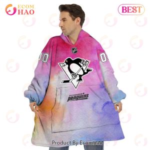 Pittsburgh Penguins Custom Your Name & Number Breast Cancer Awareness Month 3D Hoodie