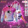 Pittsburgh Penguins Custom Your Name & Number Breast Cancer Awareness Month 3D Hoodie