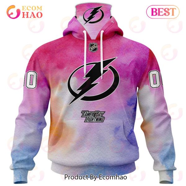 Tampa Bay Lightning Custom Your Name & Number Breast Cancer Awareness Month 3D Hoodie