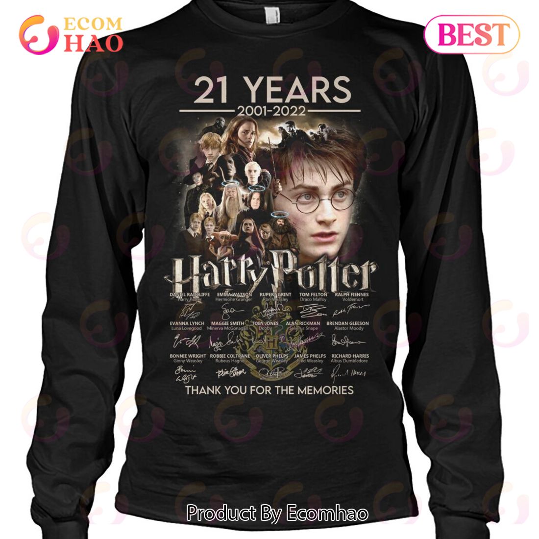 21 Years 2001 – 2022 Harry Potter Thank You For The Memories T-Shirt