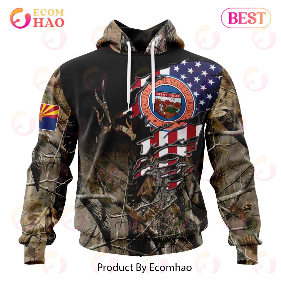 Colorado Special Camo Realtree Hunting 3D Hoodie