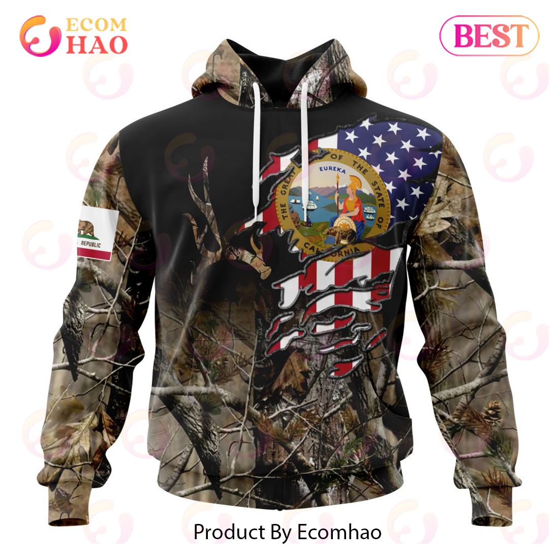 Arizona Special Camo Realtree Hunting 3D Hoodie