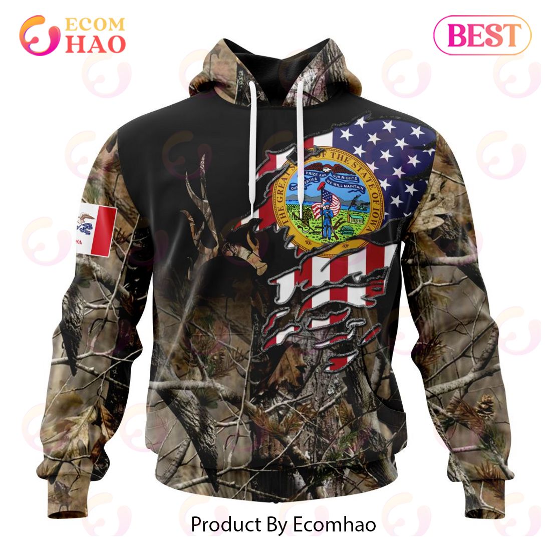 Indiana Special Camo Realtree Hunting 3D Hoodie