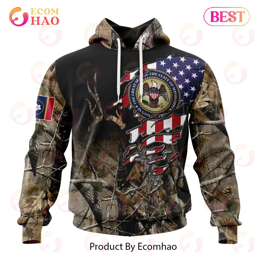 Nevada Special Camo Realtree Hunting 3D Hoodie