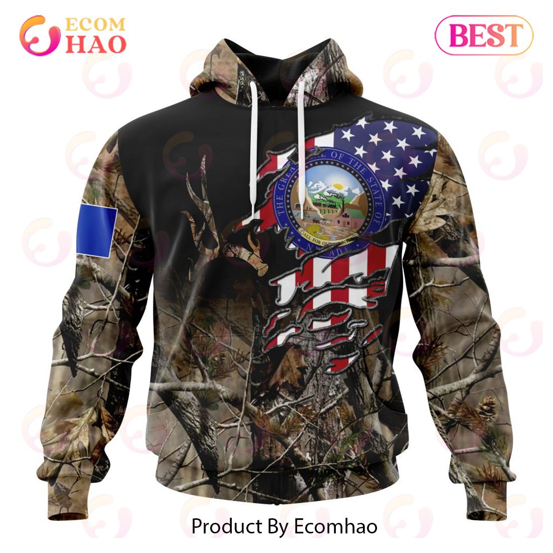 New Mexico Special Camo Realtree Hunting 3D Hoodie