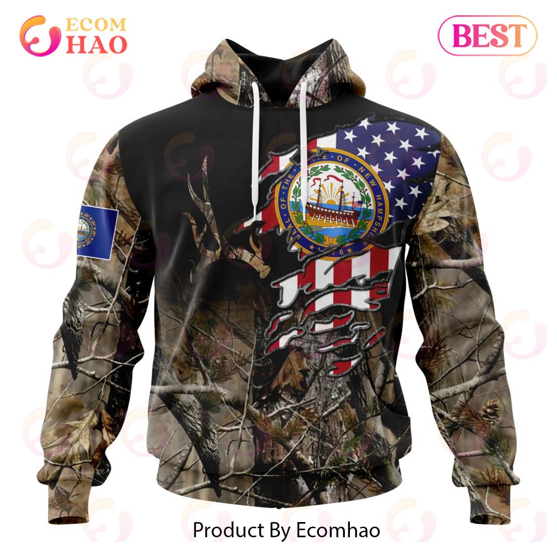 Nevada Special Camo Realtree Hunting 3D Hoodie