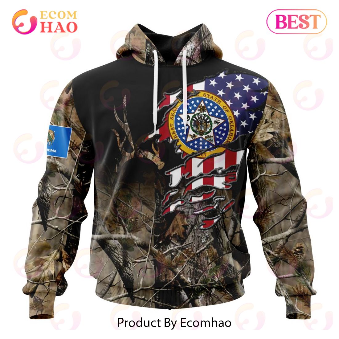 Ohio Special Camo Realtree Hunting 3D Hoodie