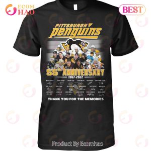 Pittsburgh Penguins 55th Anniversary 1967 – 2022 Thank You For The Memories T-Shirt