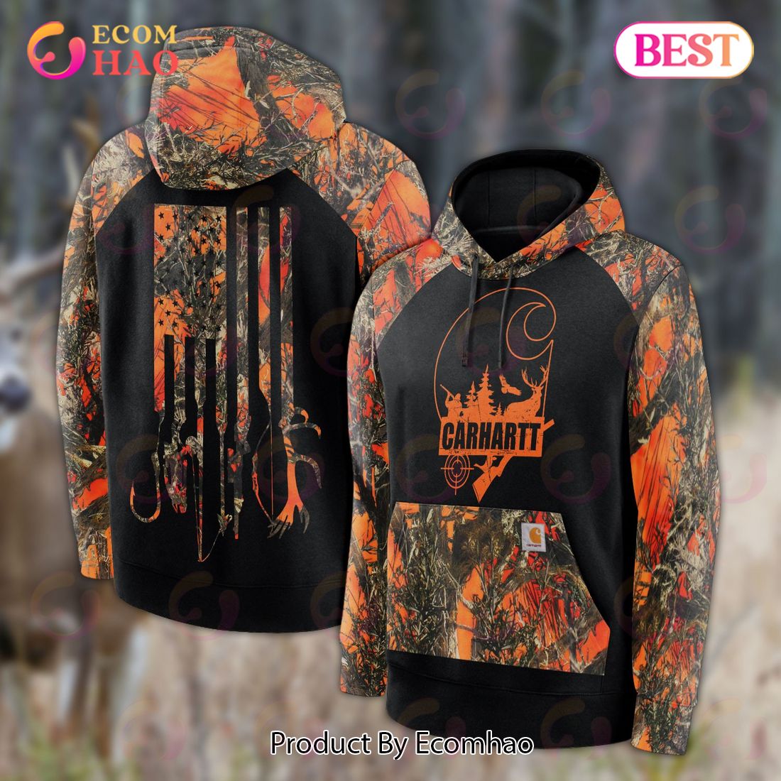 Wyoming Special Camo Realtree Hunting 3D Hoodie