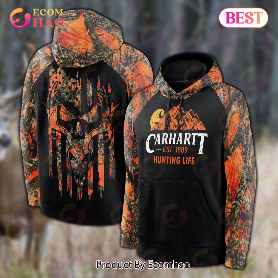 CH Hunting Life And Gun Men 3D Hoodie