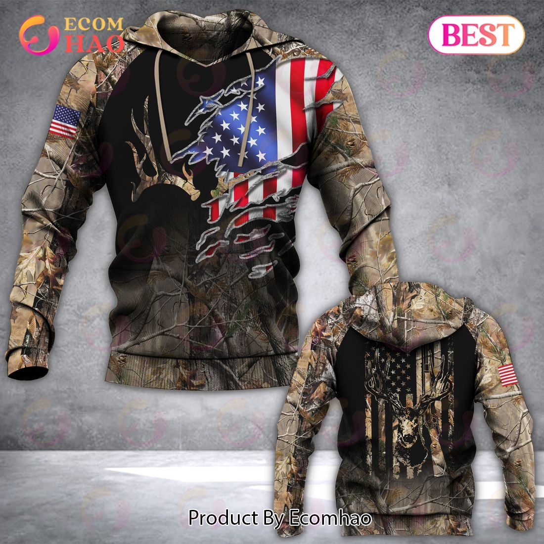 Chevy Hunting Men 3D Hoodie