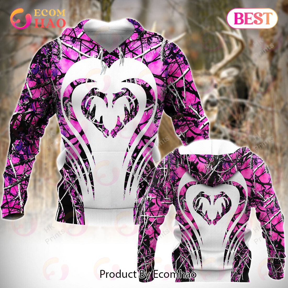 Chevy Hunting Men 3D Hoodie