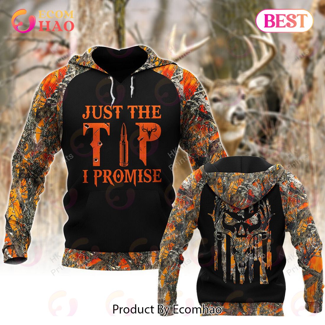 Hunt Deer Hunting Men 3D Hoodie