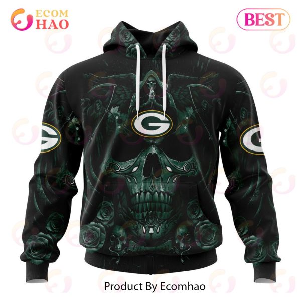 Best NFL Green Bay Packers Special Design With Skull Art 3D Hoodie Limited Edition