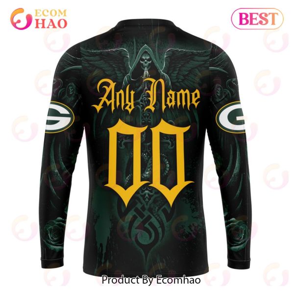 Best NFL Green Bay Packers Special Design With Skull Art 3D Hoodie Limited Edition