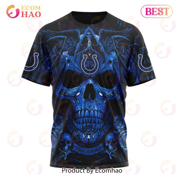 NEW NFL Indianapolis Colts Special Kits With Skull Art 3D Hoodie