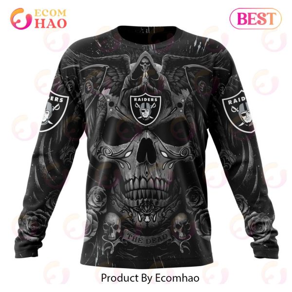 Best NFL Las Vegas Raiders Special Design With Skull Art 3D Hoodie Limited Edition