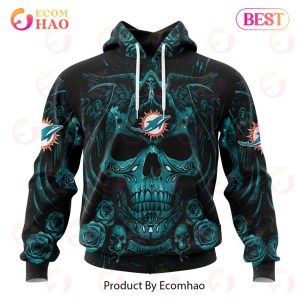 Best NFL Miami Dolphins Special Design With Skull Art 3D Hoodie Limited Edition